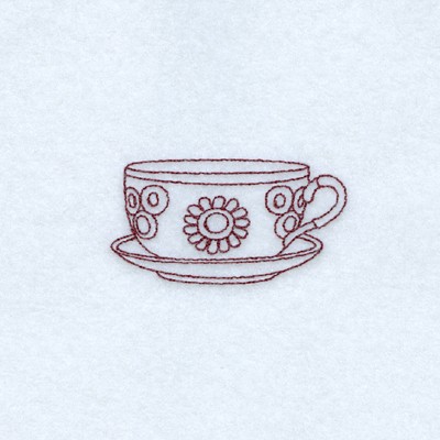 Sophia Teacup Machine Embroidery Design