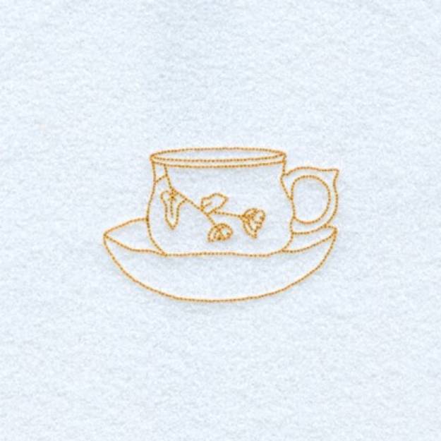 Picture of Gabriella Teacup Machine Embroidery Design