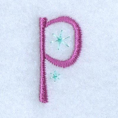 Fairy Alphabet P Machine Embroidery Design