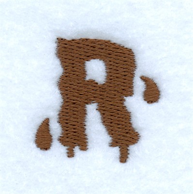 Mud Font R Machine Embroidery Design