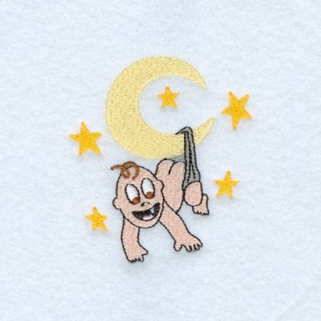 Picture of Moon Baby Machine Embroidery Design