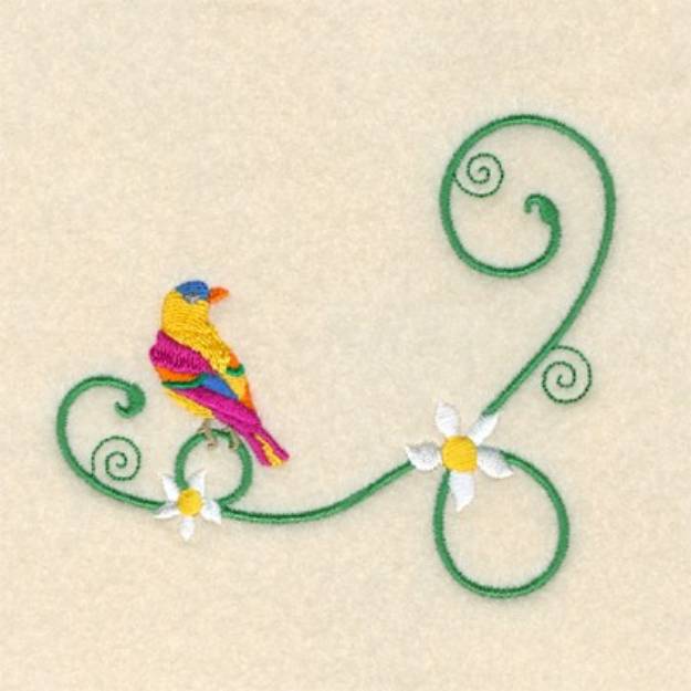 Picture of Whimsical Songbird Machine Embroidery Design