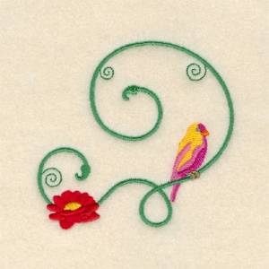 Picture of Whimsical Songbird Machine Embroidery Design