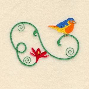 Picture of Whimsical Songbird Machine Embroidery Design