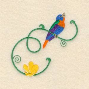 Picture of Whimsical Songbird Machine Embroidery Design