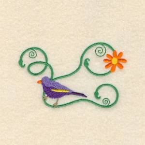 Picture of Whimsical Songbird Machine Embroidery Design