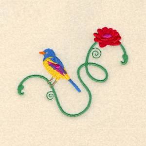 Picture of Whimsical Songbird Machine Embroidery Design