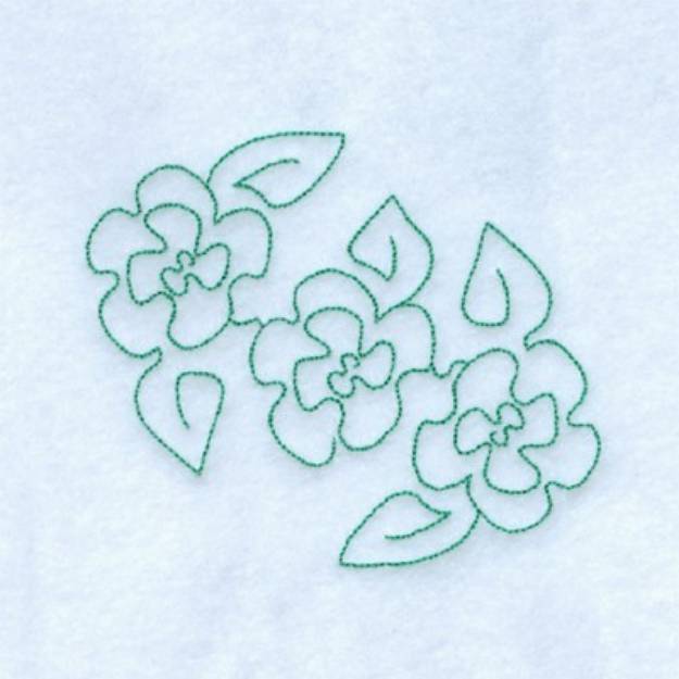 Picture of Flower Stipple Machine Embroidery Design