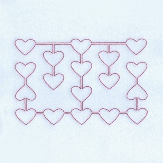 Picture of Heart Stipple Machine Embroidery Design