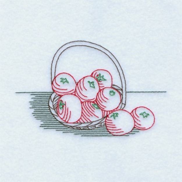 Picture of Vintage Tomatoes Machine Embroidery Design