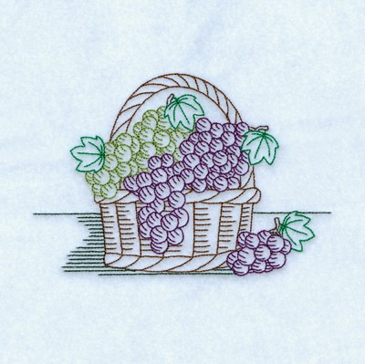 Vintage Grapes Machine Embroidery Design