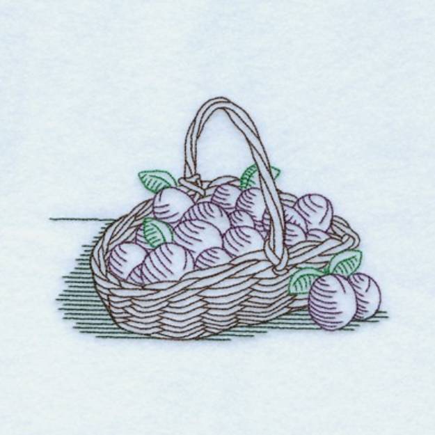 Picture of Vintage Plums Machine Embroidery Design