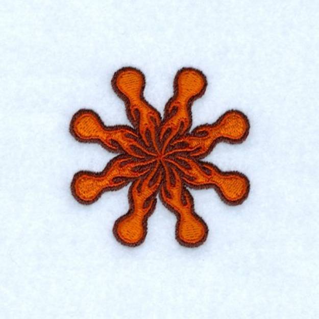 Picture of Flaming Asterisk Machine Embroidery Design