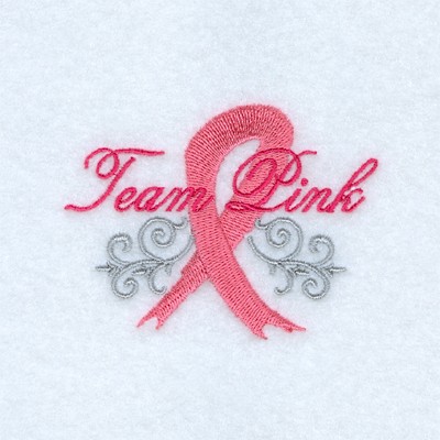 Team Pink Machine Embroidery Design