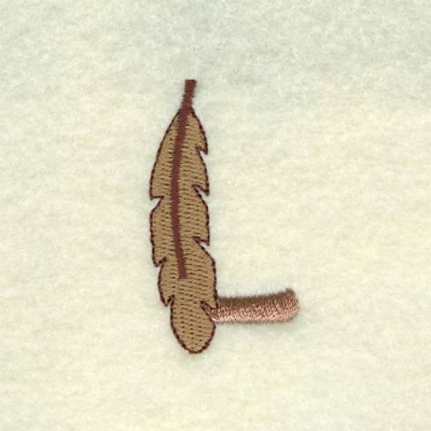 Picture of Feather Letter L Machine Embroidery Design