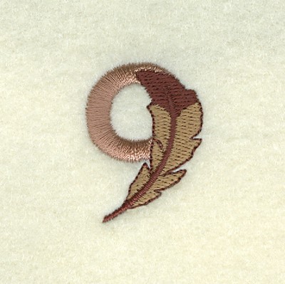 Feather Number 9 Machine Embroidery Design