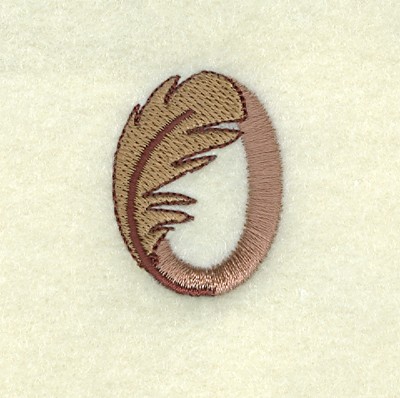 Feather Number 0 Machine Embroidery Design