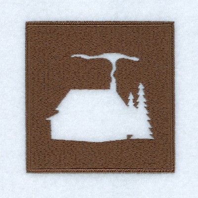 Cabin Woodland Square Machine Embroidery Design