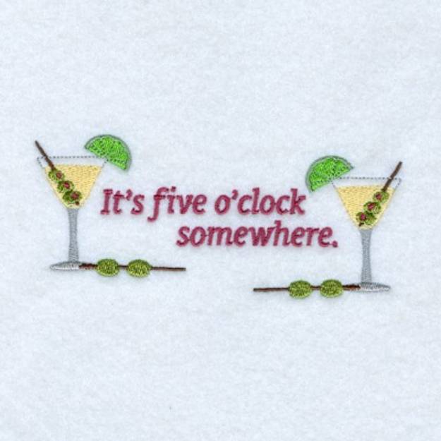 Picture of Five O Clock Somewhere Machine Embroidery Design