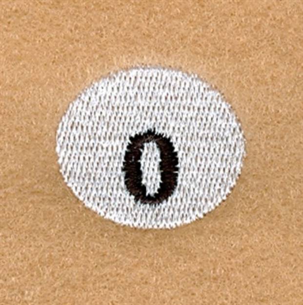 Picture of Snowball Alphabet O Machine Embroidery Design