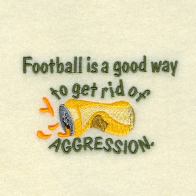 Picture of Football Aggression Machine Embroidery Design