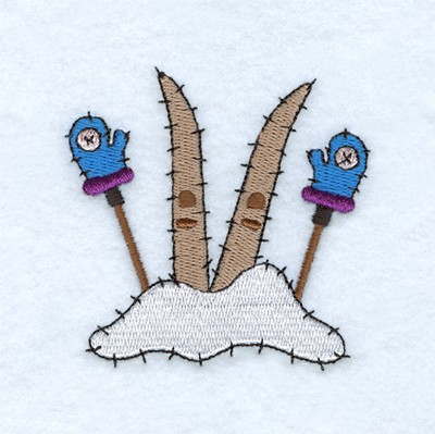 Winter Skis Machine Embroidery Design
