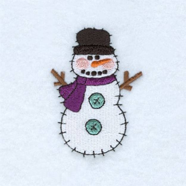 Picture of Winter Snowman Machine Embroidery Design