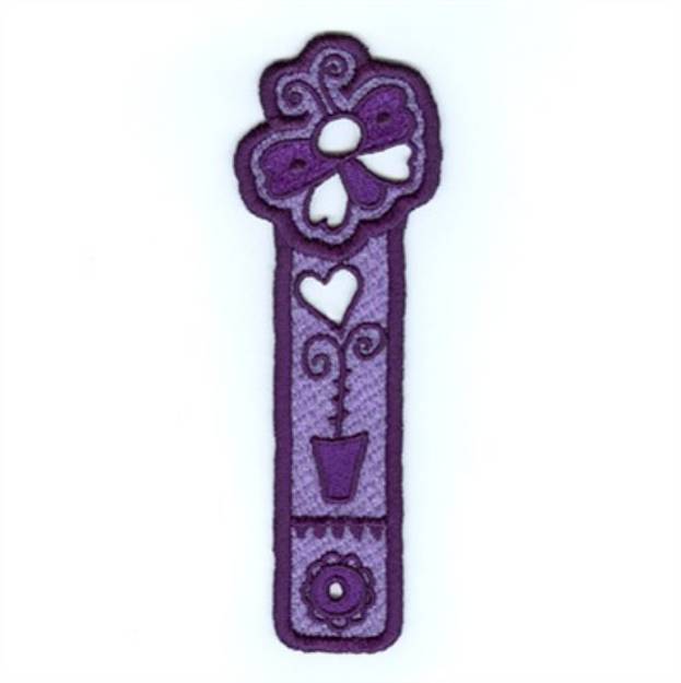 Picture of Butterfly Lace Bookmark Machine Embroidery Design