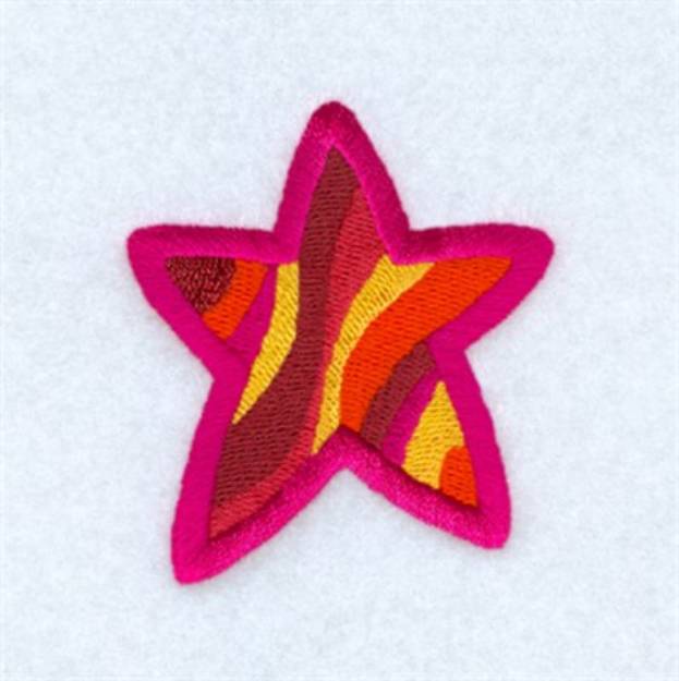 Picture of Funky Star Machine Embroidery Design