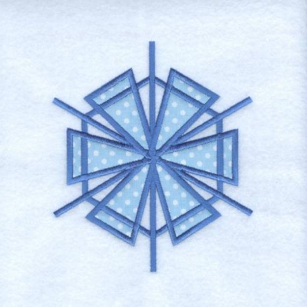 Picture of Snowflake Applique Machine Embroidery Design