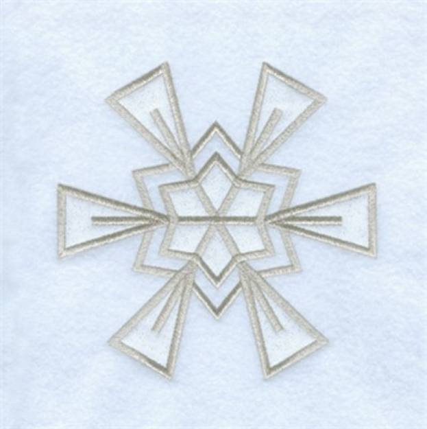 Picture of Snowflake Applique Machine Embroidery Design