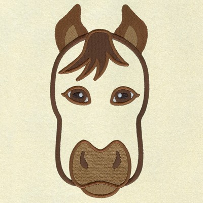 Horse Face Machine Embroidery Design