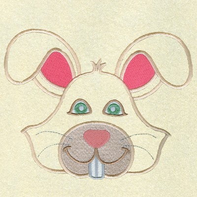 Rabbit Face Machine Embroidery Design