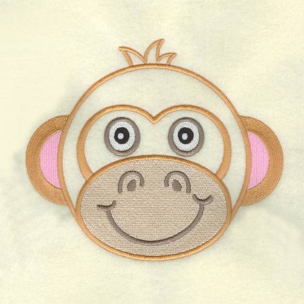 Picture of Monkey Face Machine Embroidery Design