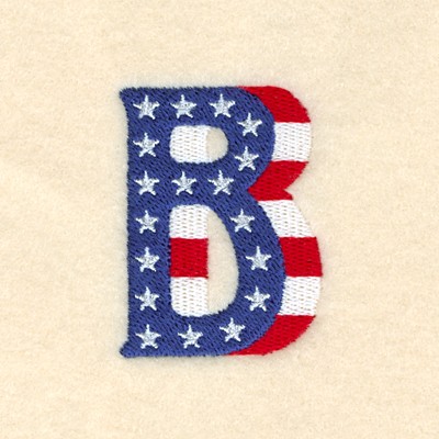Patriotic B Machine Embroidery Design