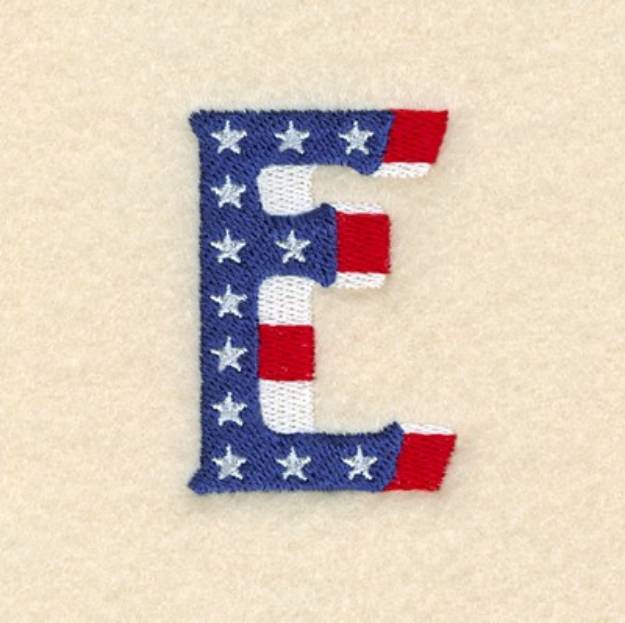 Picture of Patriotic E Machine Embroidery Design