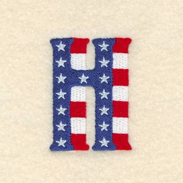 Picture of Patriotic H Machine Embroidery Design