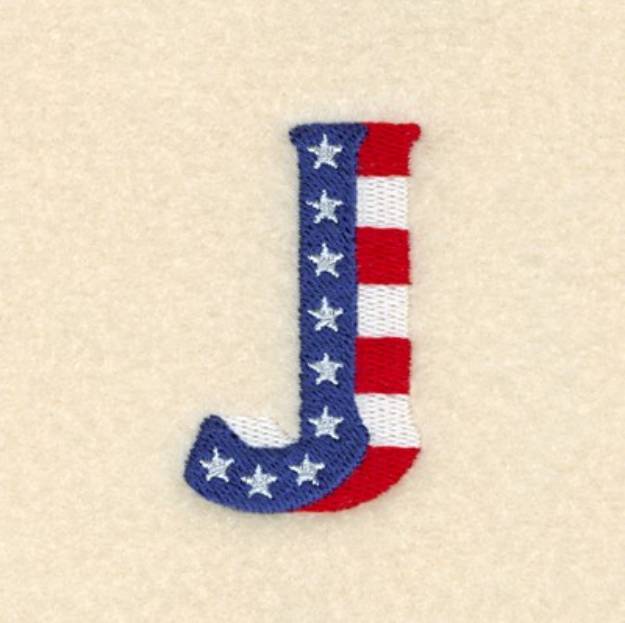 Picture of Patriotic J Machine Embroidery Design