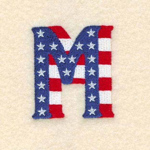 Picture of Patriotic M Machine Embroidery Design