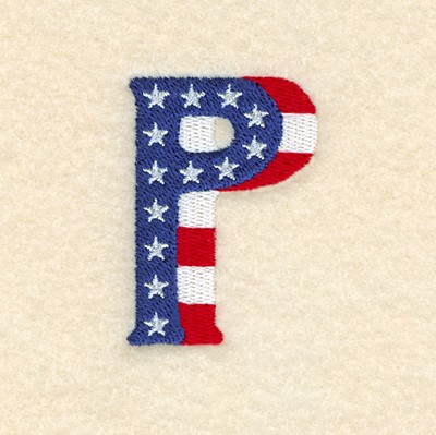 Patriotic P Machine Embroidery Design