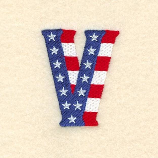 Picture of Patriotic V Machine Embroidery Design