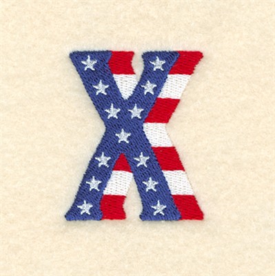 Patriotic X Machine Embroidery Design