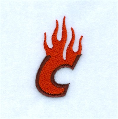 Flame C Machine Embroidery Design