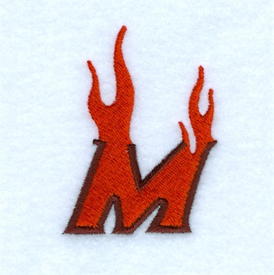 Flame M Machine Embroidery Design