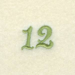 Picture of Number 12 Flower Clock Machine Embroidery Design