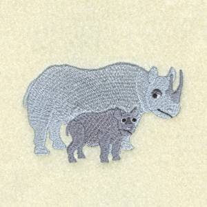 Picture of Rhinoceros  Baby Machine Embroidery Design