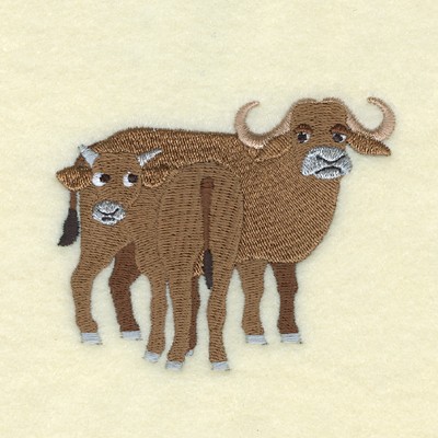 Water Buffalo Baby Machine Embroidery Design