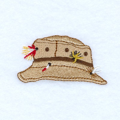 Fly Fishing Hat Machine Embroidery Design