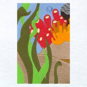 Picture of Underwater Panel 7 Machine Embroidery Design