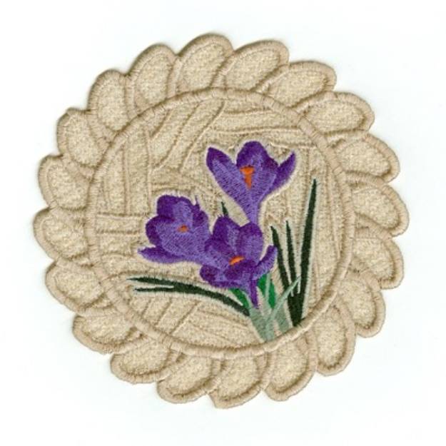 Picture of Crocus Doily Machine Embroidery Design